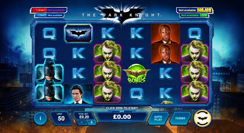 The Dark Knight slot gameplay